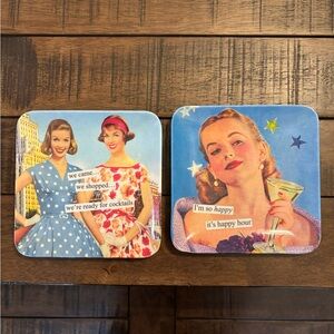 Anne Taintor Retro Melamine Cocktail Plates